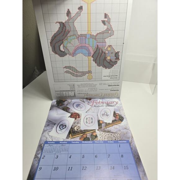 Vintage The Needlecraft Shop 1992 Calendar 12 Cross Stitch Patterns - Picture 3 of 5